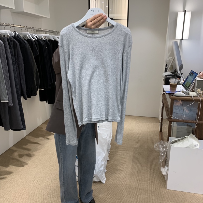 VENIR-a東大門㊣直郵女裝新品職業推薦熱賣時尚真品長袖T恤VENIR-a長袖T恤圖色4