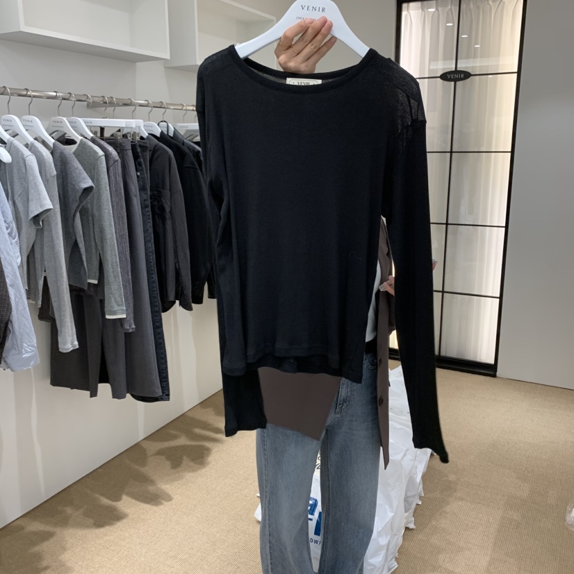 VENIR-a東大門㊣直郵女裝新品職業推薦熱賣時尚真品長袖T恤VENIR-a長袖T恤圖色5