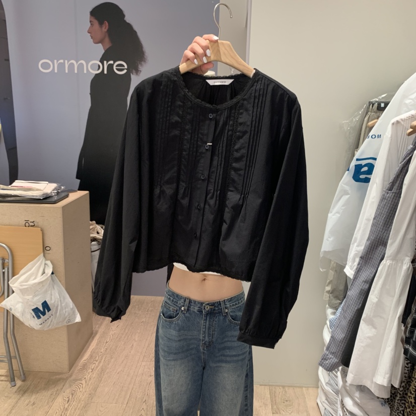 ORMORE東大門㊣代購女士新品休閑真品職業推薦人氣襯衫蕾絲衫ORMORE襯衫/蕾絲衫圖色2