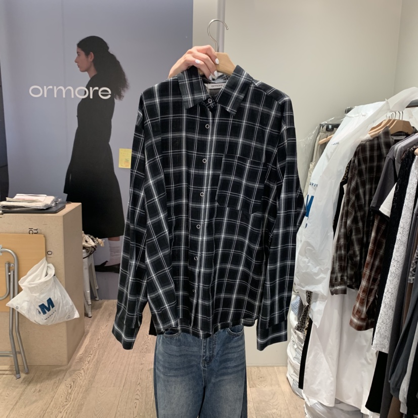 ORMORE韓國代購㊣女士新品推薦真品休閑職業25秋冬襯衫蕾絲衫ORMORE襯衫/蕾絲衫圖色2
