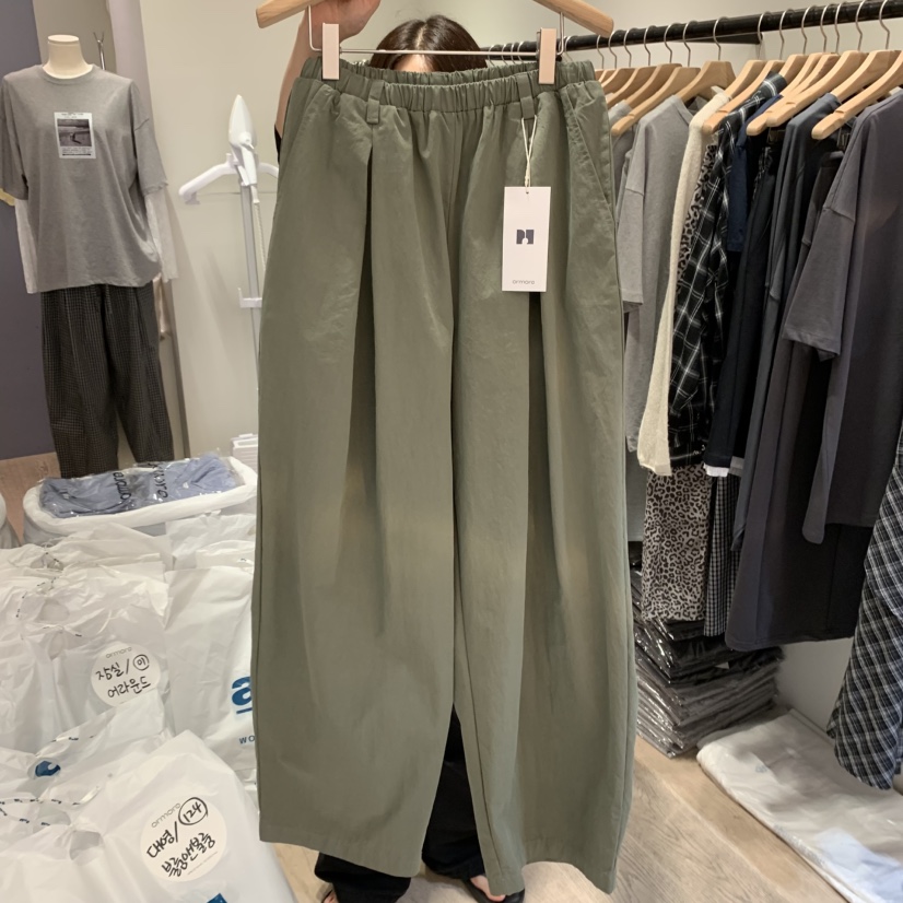 ORMORE韓國代購㊣女裝新品25秋冬時尚真品人氣休閑褲不含腰帶ORMORE休閑褲