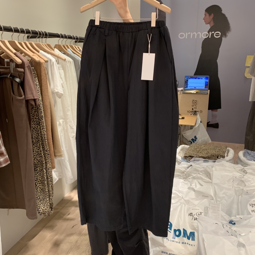 ORMORE韓國代購㊣女裝新品25秋冬時尚真品人氣休閑褲不含腰帶ORMORE休閑褲圖色3
