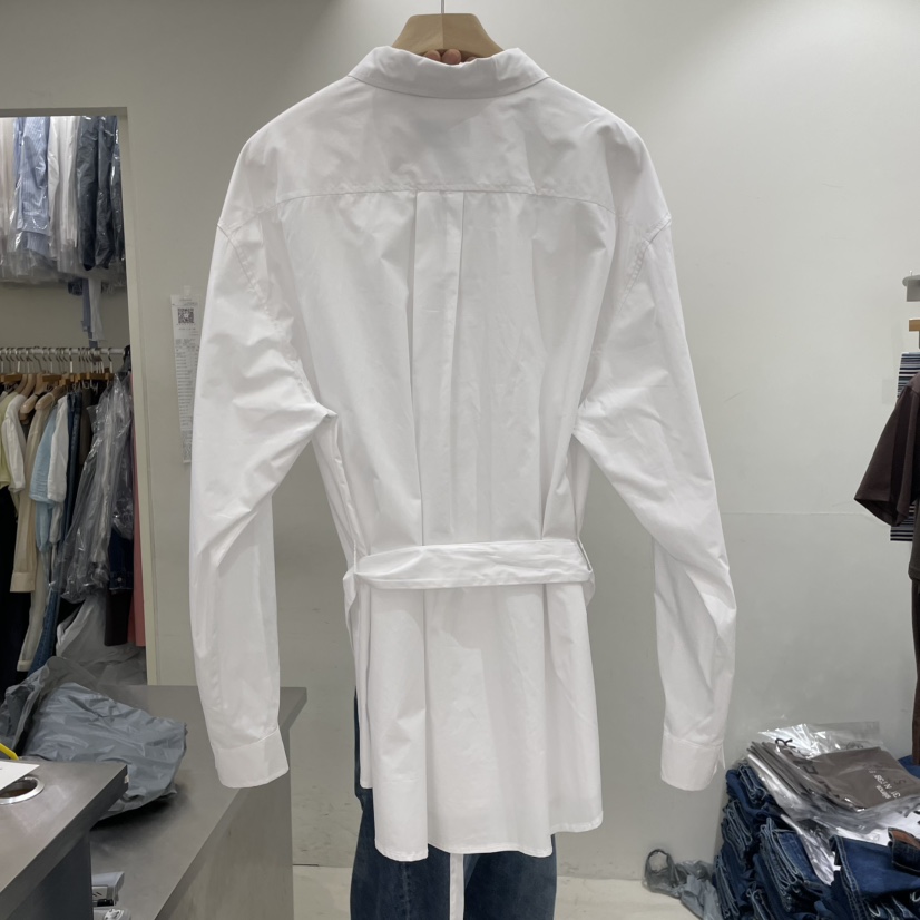 REPELLER東大門㊣實拍女士新品人氣熱賣休閑襯衫蕾絲衫含腰帶REPELLER襯衫/蕾絲衫