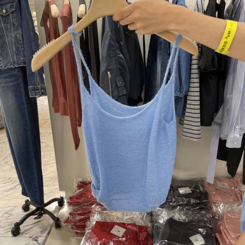 REPELLER東大門㊣實拍女裝新款休閑真品推薦25秋夏吊帶背心羊駝REPELLER吊帶/背心圖色1