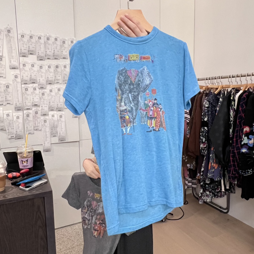 DOHWAJI韓國直郵㊣女士新品人氣真品時尚25秋夏熱賣休閑T恤DOHWAJIT恤圖色2
