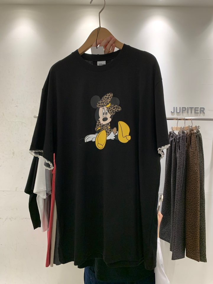 JUPITER韓國代購㊣女士新品時尚人氣職業推薦真品熱賣T恤蕾絲JUPITERT恤圖色2
