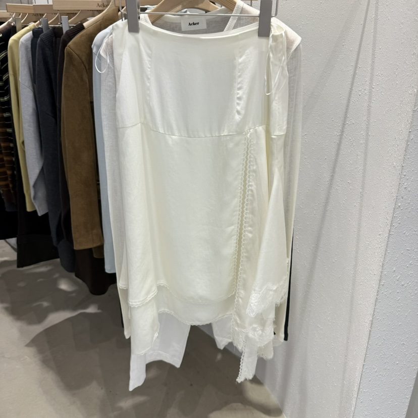 ACKER東大門㊣代購女裝新款25秋夏人氣時尚半身裙中短裙緞面ACKER半身裙/中短裙