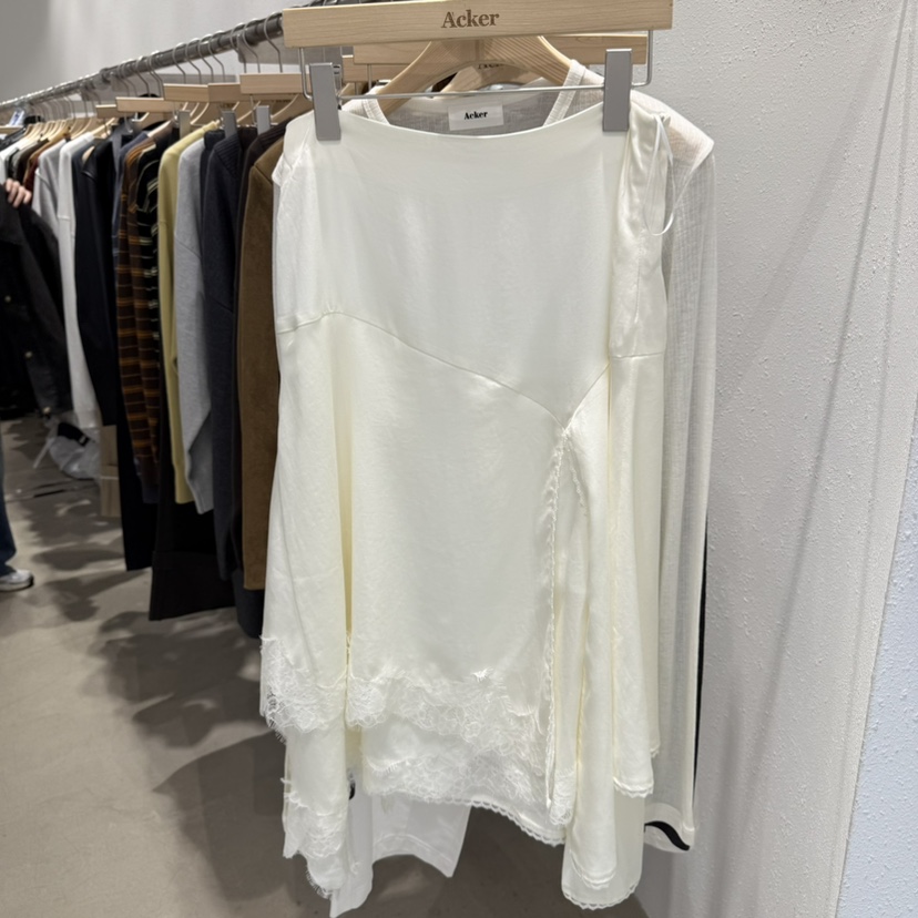 ACKER東大門㊣代購女裝新款25秋夏人氣時尚半身裙中短裙緞面ACKER半身裙/中短裙