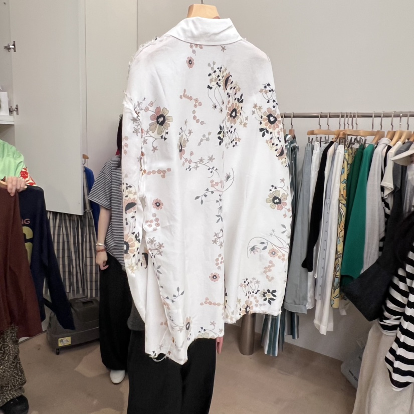 DOHWAJI韓國代購㊣女裝新款休閑人氣25秋夏職業襯衫蕾絲衫花朵DOHWAJI襯衫/蕾絲衫