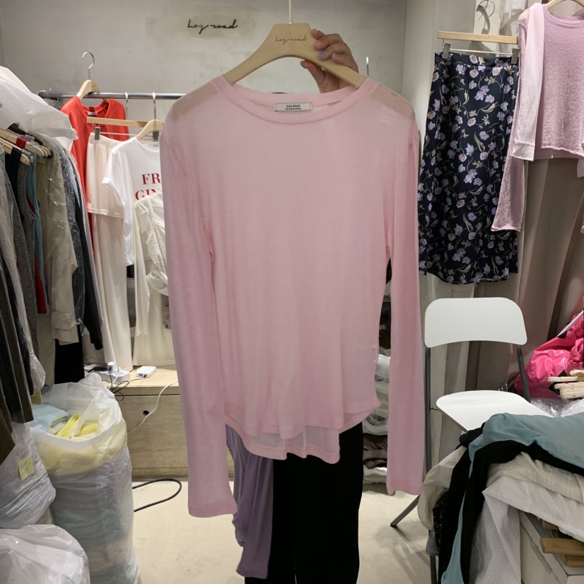 LOGROAD韓國直郵㊣女裝新品人氣推薦熱賣職業時尚真品長袖T恤LOG ROAD長袖T恤圖色2