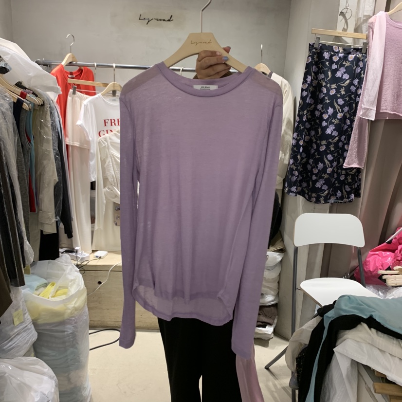 LOGROAD韓國直郵㊣女裝新品人氣推薦熱賣職業時尚真品長袖T恤LOG ROAD長袖T恤圖色3