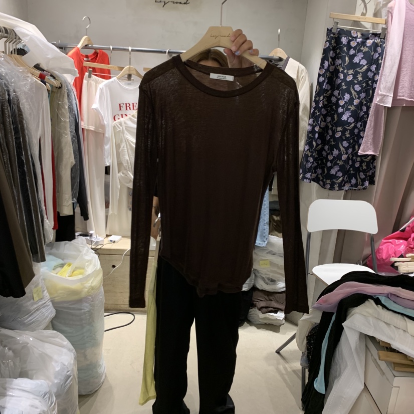 LOGROAD韓國直郵㊣女裝新品人氣推薦熱賣職業時尚真品長袖T恤LOG ROAD長袖T恤圖色7