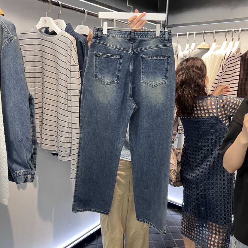 OUS/INCH-L東大門㊣代購女士新品推薦25秋夏休閑牛仔褲修身OUS/INCH牛仔褲