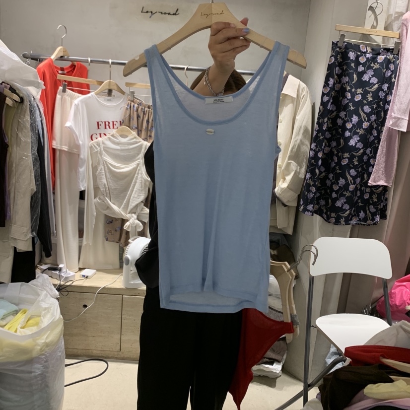 LOGROAD東大門㊣代購女裝新品職業25秋夏熱賣真品休閑吊帶背心LOG ROAD吊帶/背心圖色2