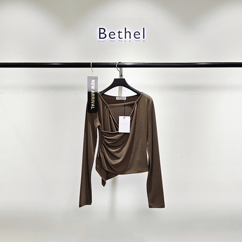 BETHEL東大門㊣實拍女裝新款25秋夏推薦真品休閑職業長袖T恤BETHEL長袖T恤圖色2