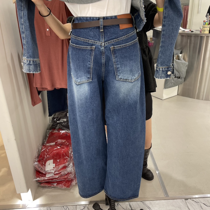 REPELLER東大門㊣代購女士新品25秋夏職業熱賣休閑推薦牛仔褲REPELLER牛仔褲