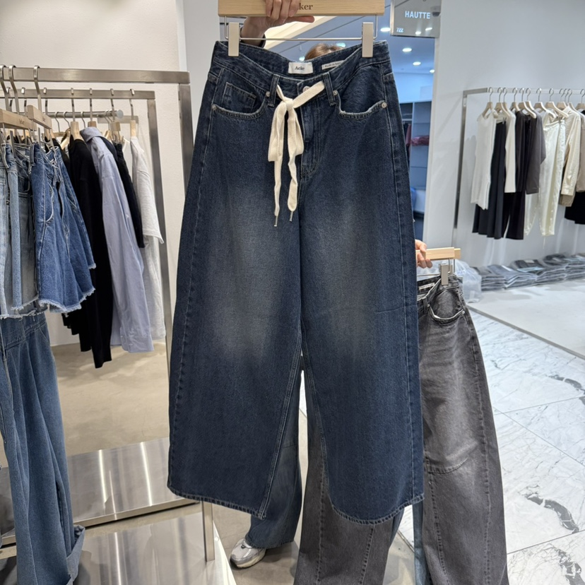 ACKER韓國代購㊣女士新品時尚推薦25秋夏人氣真品職業牛仔褲ACKER牛仔褲