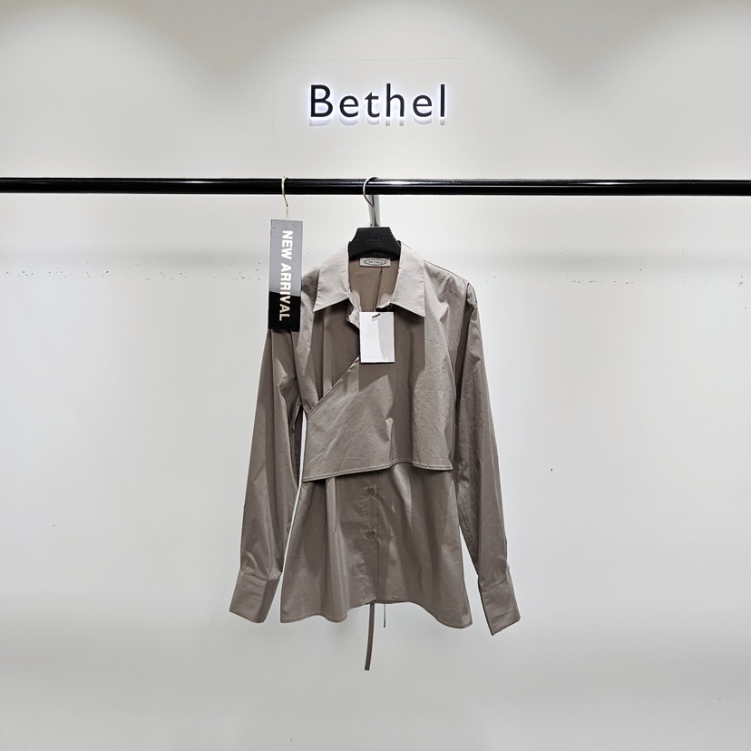 BETHEL東大門㊣實拍女裝新款真品25秋夏職業時尚襯衫蕾絲衫BETHEL襯衫/蕾絲衫圖色2