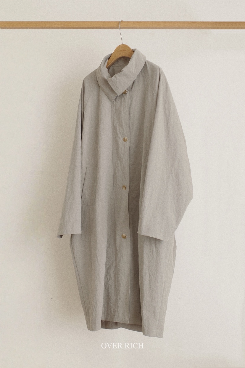 OVER RICH韓國直郵㊣女裝新品25秋冬時尚熱賣職業長款風衣OVER RICH長款風衣圖色2
