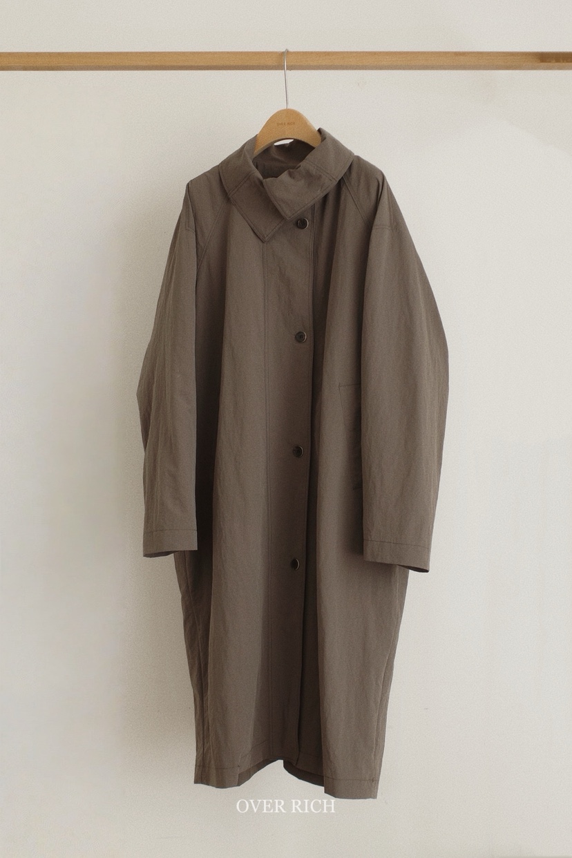OVER RICH韓國直郵㊣女裝新品25秋冬時尚熱賣職業長款風衣OVER RICH長款風衣圖色3