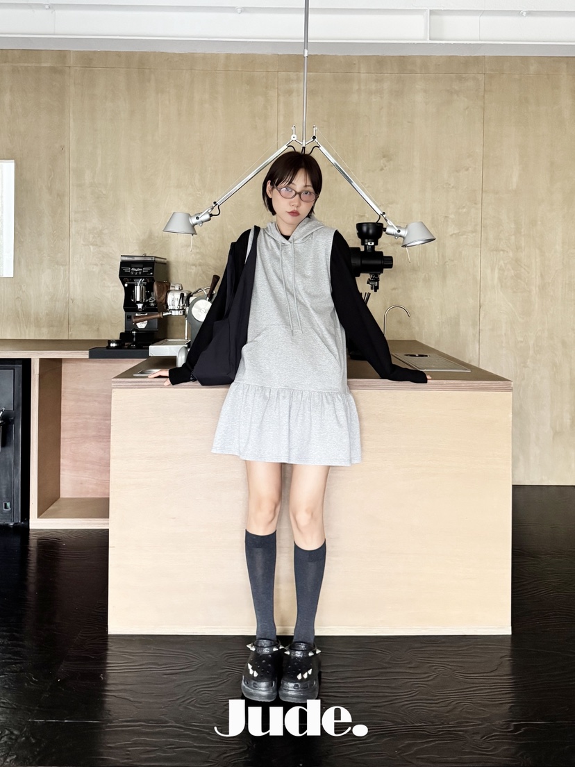 HEYJUDE韓國代購㊣女裝新品推薦人氣休閑熱賣時尚連衣裙連帽衫HEYJUDE連衣裙