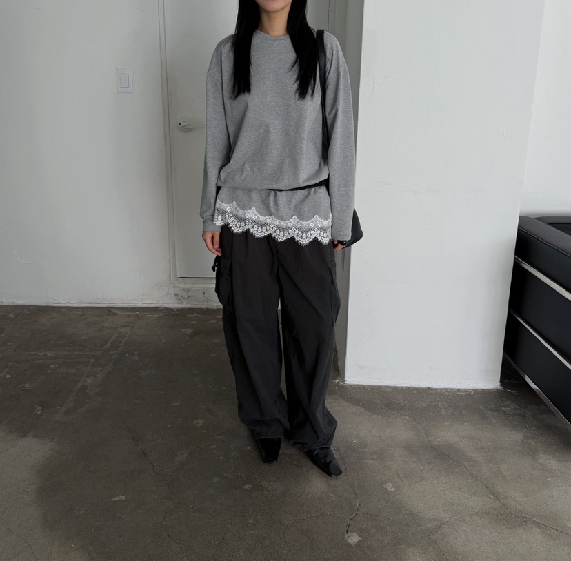 JADEMARKET韓國直郵㊣女裝新品真品休閑職業25秋冬長袖T恤披肩JADE MARKET長袖T恤