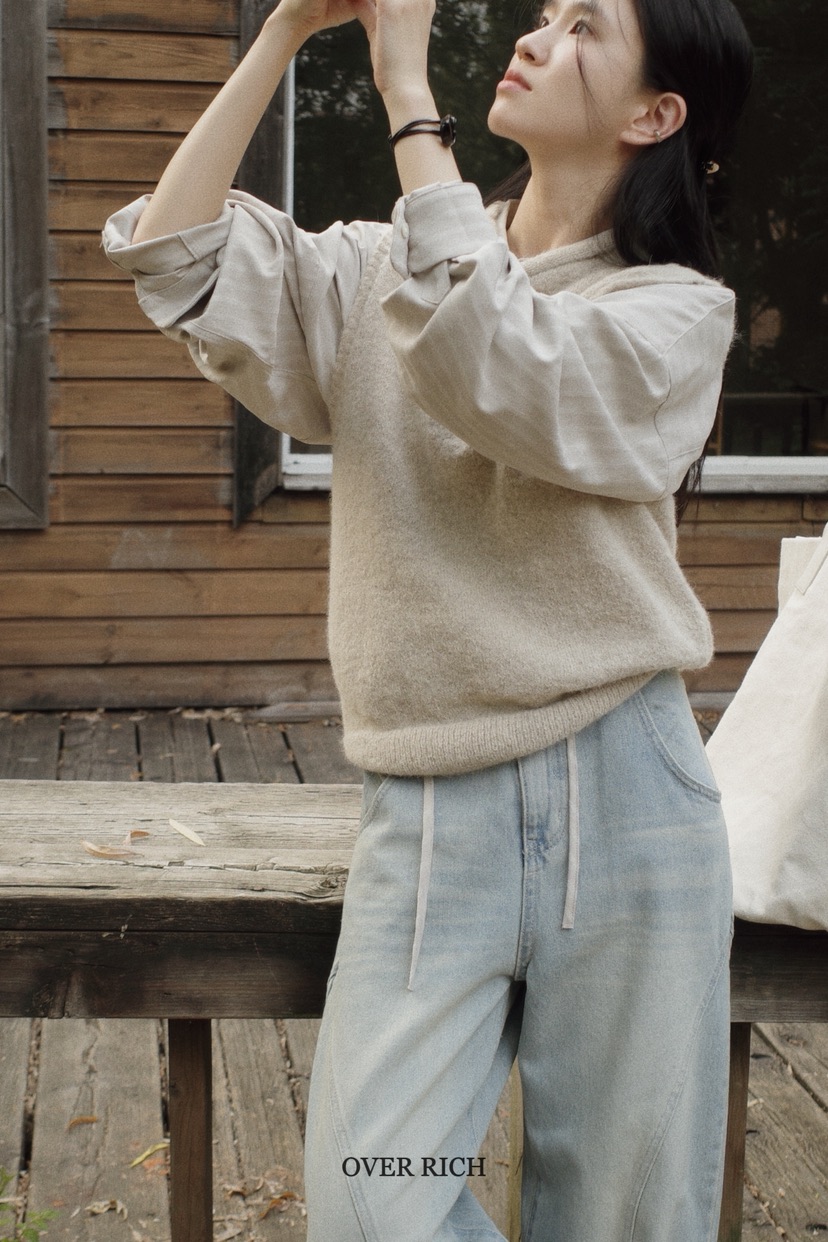 OVER RICH東大門㊣代購女士新款推薦真品人氣休閑襯衫蕾絲衫OVER RICH襯衫/蕾絲衫