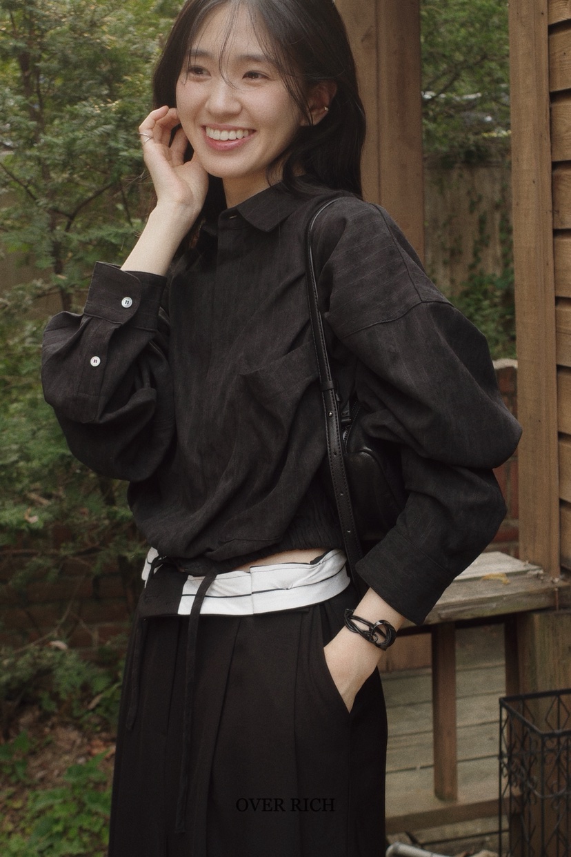 OVER RICH東大門㊣代購女士新款推薦真品人氣休閑襯衫蕾絲衫OVER RICH襯衫/蕾絲衫