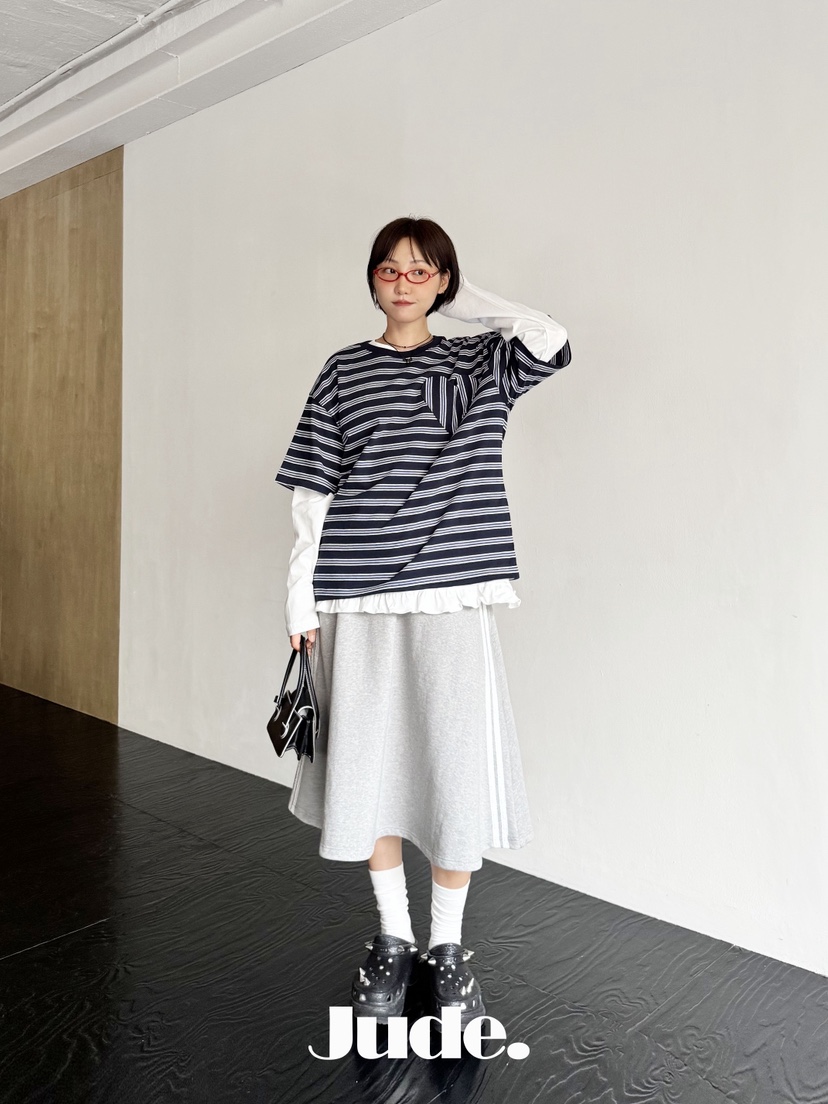 HEYJUDE東大門㊣實拍女裝新款休閑推薦職業25秋冬時尚熱賣T恤HEYJUDET恤