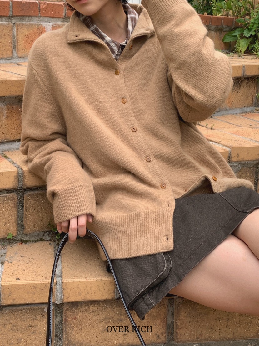OVER RICH韓國直郵㊣女士新款職業推薦真品休閑針織衫高領OVER RICH針織衫