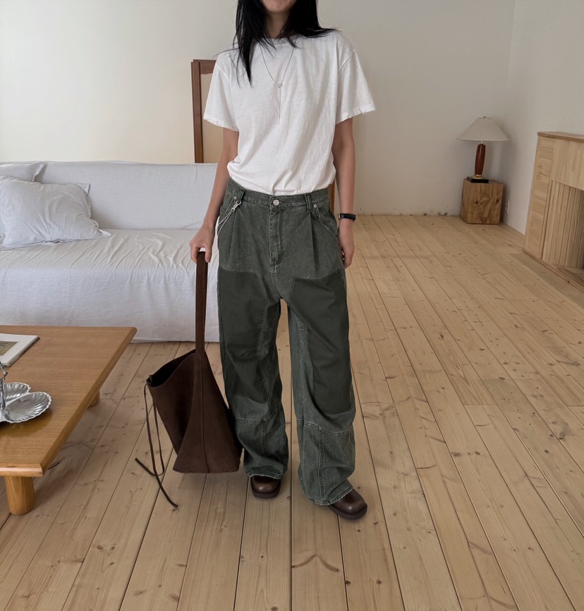 JADEMARKET東大門㊣代購女裝新款熱賣真品休閑休閑褲不含腰帶JADE MARKET休閑褲