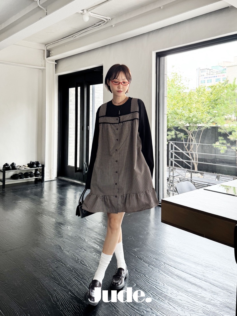 HEYJUDE東大門㊣直郵女士新品人氣熱賣25秋冬職業時尚連衣裙HEYJUDE連衣裙
