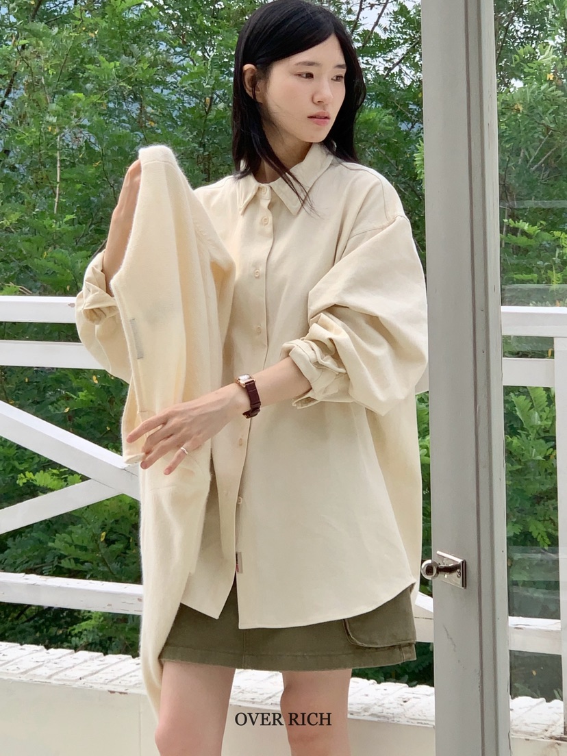 OVER RICH韓國直郵㊣女士新款真品熱賣25秋冬人氣襯衫蕾絲衫OVER RICH襯衫/蕾絲衫