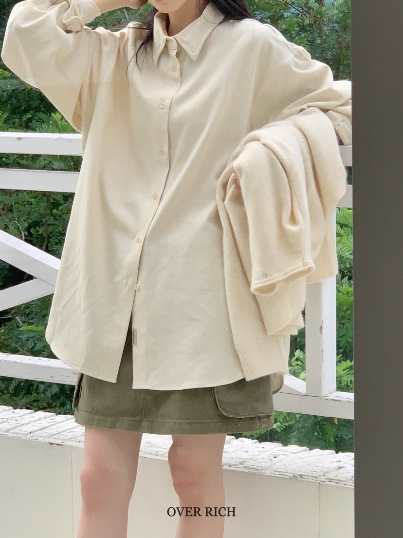 OVER RICH韓國直郵㊣女士新款真品熱賣25秋冬人氣襯衫蕾絲衫OVER RICH襯衫/蕾絲衫
