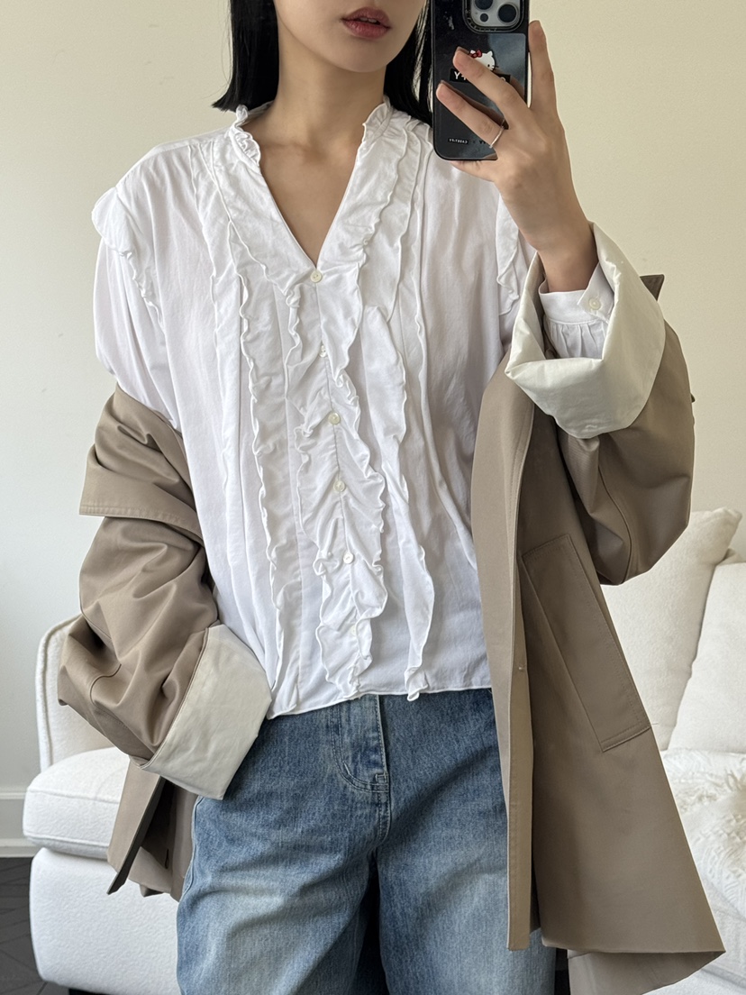 KARE/WEREPIECE東大門㊣直郵女裝新款休閑25秋冬襯衫蕾絲衫KARE/WEREPIECE襯衫/蕾絲衫