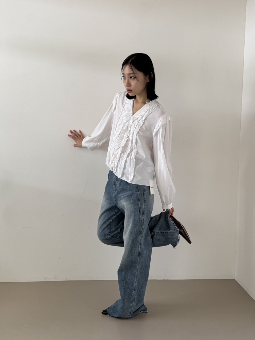 KARE/WEREPIECE東大門㊣直郵女裝新款休閑25秋冬襯衫蕾絲衫KARE/WEREPIECE襯衫/蕾絲衫
