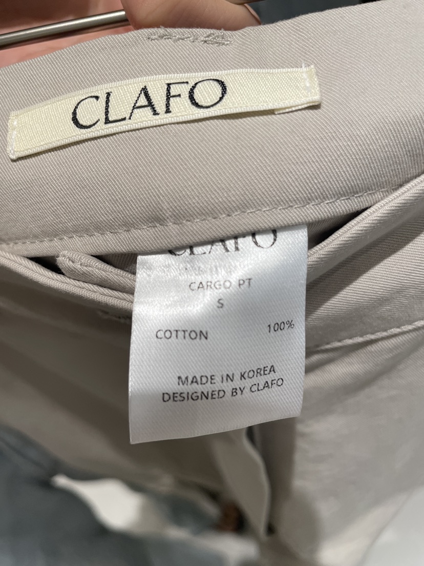 CLAFO韓國代購㊣女士新款真品時尚職業人氣休閑休閑褲工裝褲CLAFO休閑褲