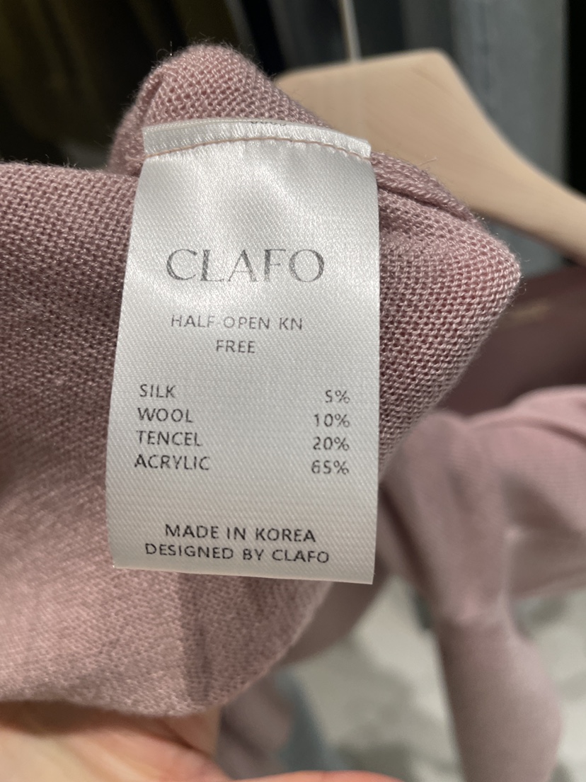 CLAFO韓國代購㊣女裝新品25秋冬職業真品熱賣推薦時尚針織衫CLAFO針織衫