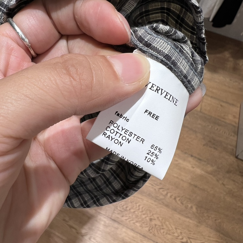 VERVEINE韓國直郵㊣女裝新款真品時尚人氣25秋冬襯衫蕾絲衫格紋VERVEINE襯衫/蕾絲衫