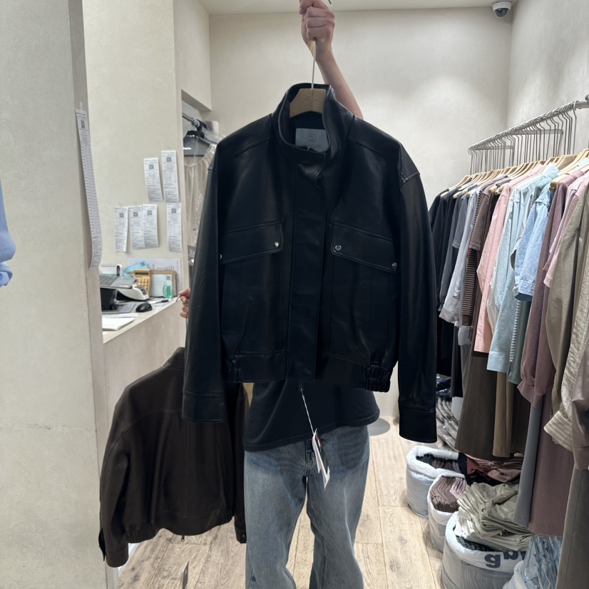 2ND GATE東大門㊣實拍女裝新品真品熱賣人氣休閑25秋冬皮衣皮革2ND GATE皮衣圖色2