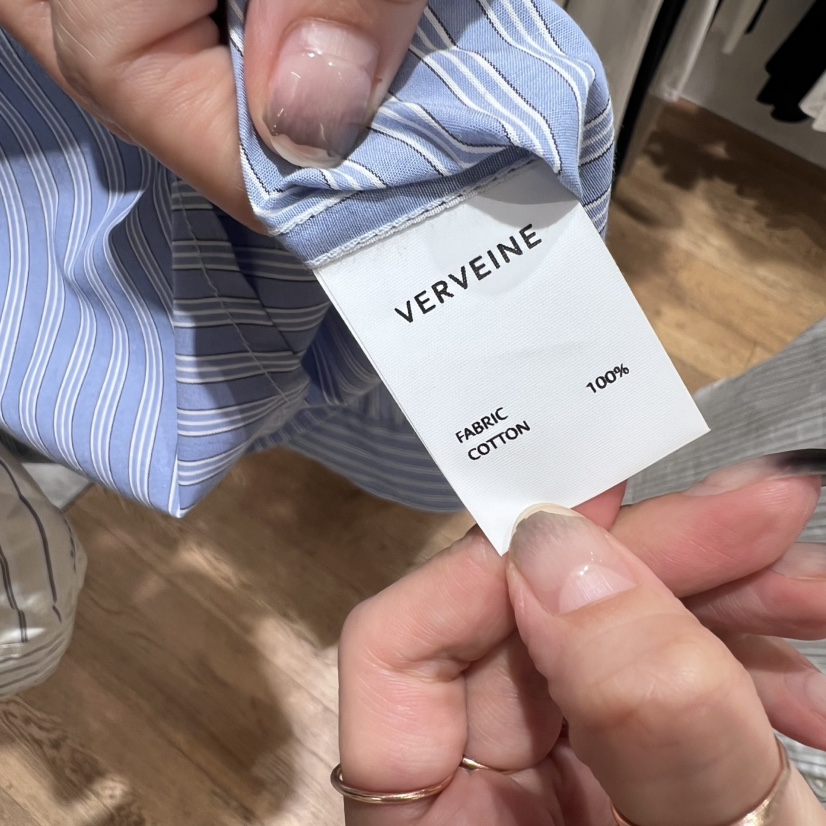 VERVEINE東大門㊣實拍女裝新品真品熱賣25秋冬襯衫蕾絲衫條紋VERVEINE襯衫/蕾絲衫