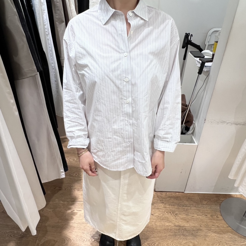 VERVEINE東大門㊣實拍女裝新品真品熱賣25秋冬襯衫蕾絲衫條紋VERVEINE襯衫/蕾絲衫圖色2