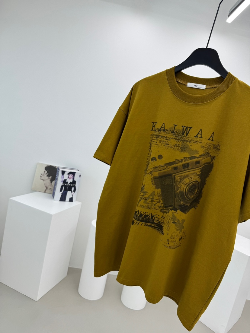 RED-A東大門㊣實拍女士新品熱賣25秋冬休閑職業推薦人氣T恤RED-AT恤圖色2