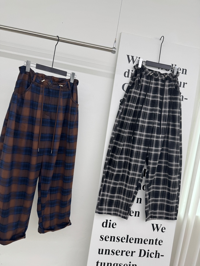 RED-A韓國代購㊣女裝新品25秋冬熱賣推薦時尚人氣休閑褲格子RED-A休閑褲