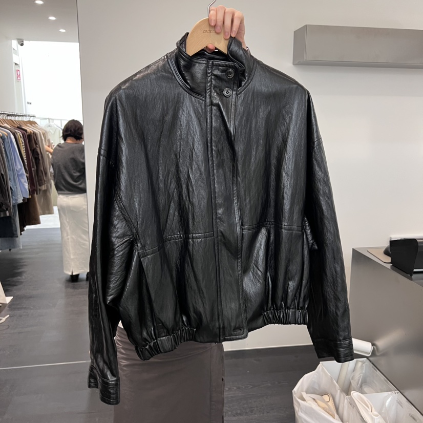 OBJECT東大門㊣直郵女士新品25秋冬熱賣時尚真品皮衣復古皮革OBJECT皮衣圖色2