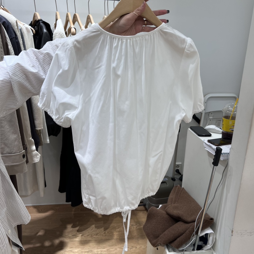 VERVEINE韓國直郵㊣女士新品25秋冬人氣時尚襯衫蕾絲衫蕾絲VERVEINE襯衫/蕾絲衫