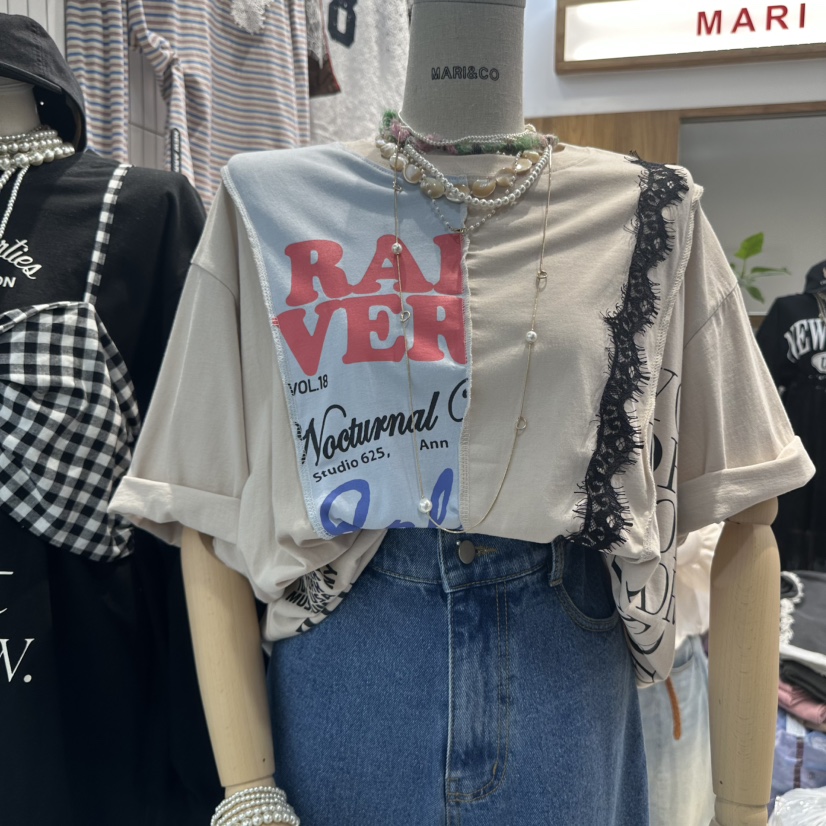 MARI CO東大門㊣直郵女士新品25秋冬熱賣推薦人氣時尚真品T恤MARI COT恤圖色1