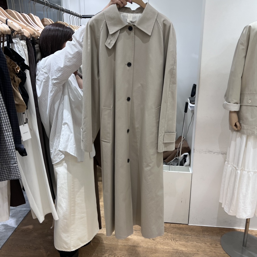 VERVEINE東大門㊣實拍女裝新品熱賣職業人氣長款風衣含腰帶VERVEINE長款風衣圖色1