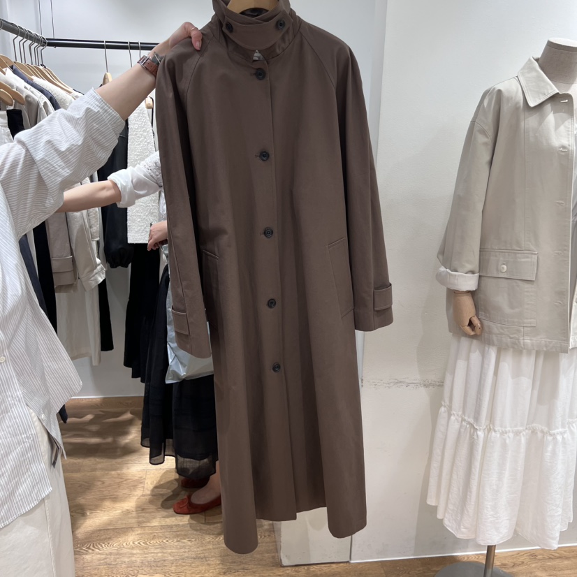 VERVEINE東大門㊣實拍女裝新品熱賣職業人氣長款風衣含腰帶VERVEINE長款風衣圖色2