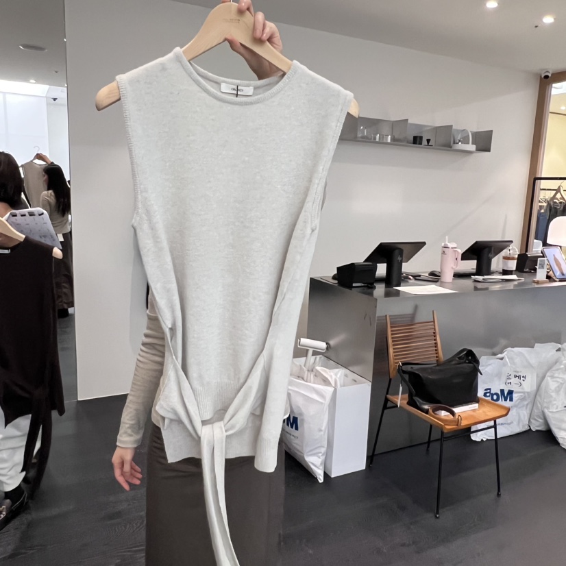 OBJECT東大門㊣直郵女士新款熱賣25秋冬休閑職業真品吊帶背心OBJECT吊帶/背心圖色2